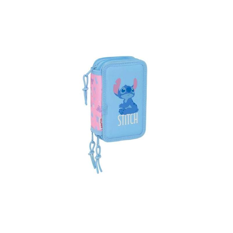 Safta Stitch Bright Plumier De 3 Pisos - 37 Piezas - 1.3l - Goma - Lapiz - Boligrafos - Sacapuntas - Reglas - 16