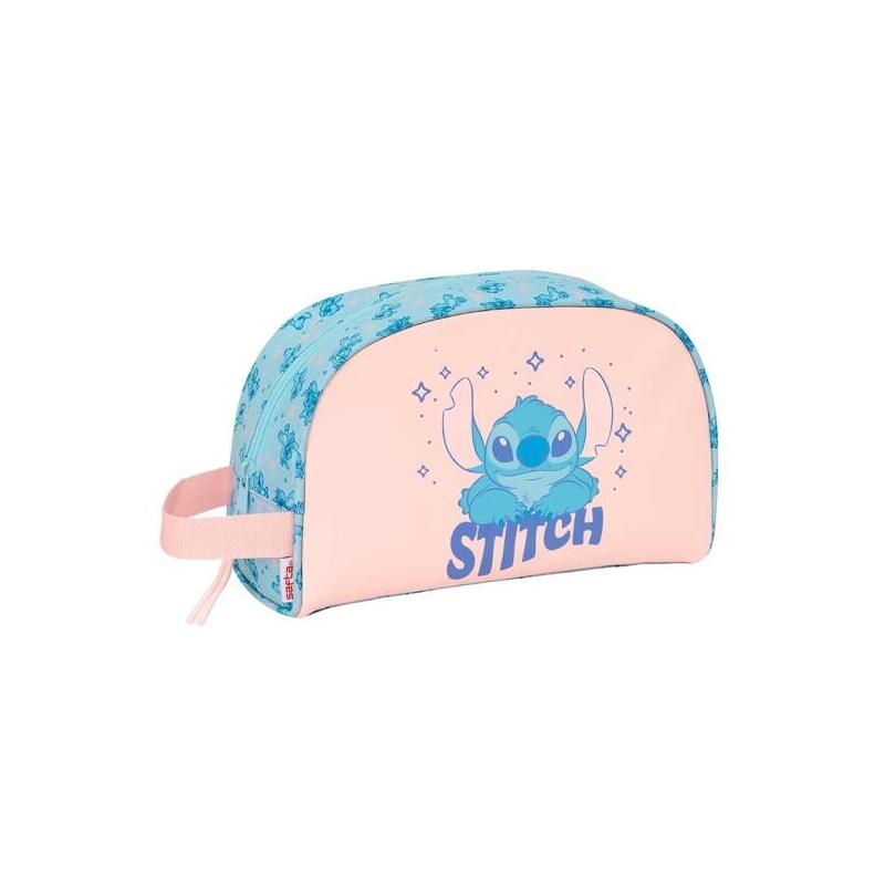 Safta Stitch Ohana Neceser De 5l - Cremallera - Asa Lateral - Adapatable A Carro - Bolsillo Interior - 280x100x180mm -