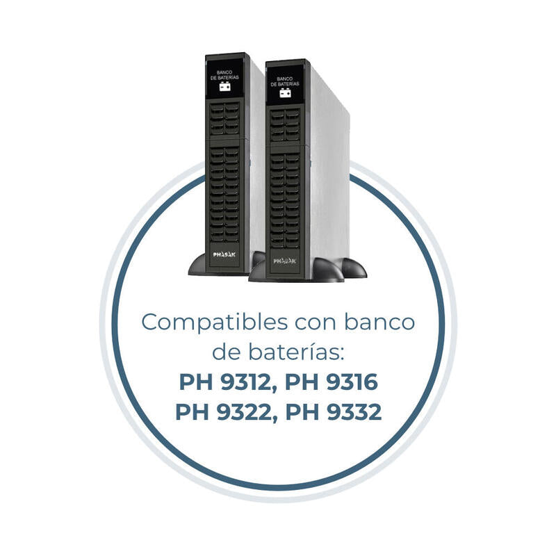 Sai Online Phasak Rack 19' 2000 Va Online Lcd 2000va-1800w 4 Salidas Formato Rack