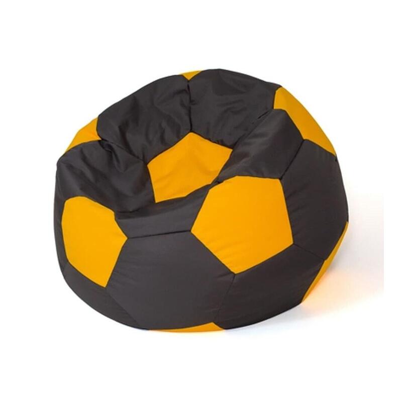 Sako Bolso Puf Ball Negro-Amarillo Xxl 140 Cm