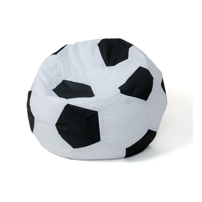 Sako Bolso Puf Bola Blanco-Negro L 80 Cm