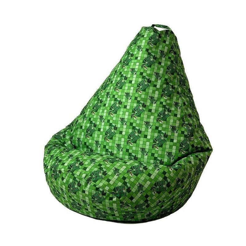 Sako Bolso Puf Pera Estampado Minecraft L 105 X 80 Cm