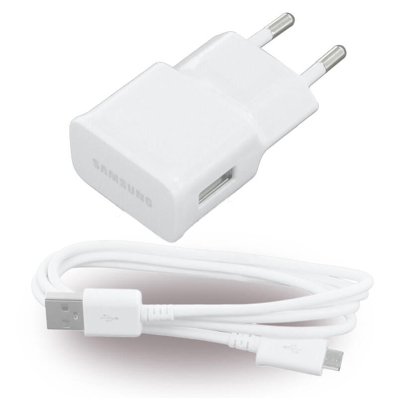 Samsung - Etaou83ewe - Charger / Adaptador + Micro Usb Cable - 1000ma - Blanco Bulk