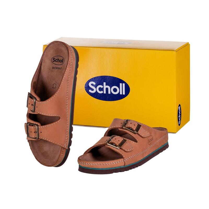 Sandalias Cómodas Scholl Air Bag Tira Trasera Marrón 42