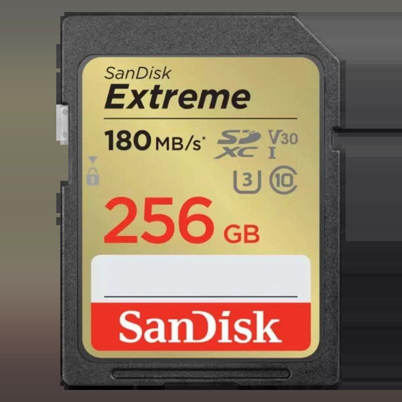Sandisk Extreme Uhs-I 256 Gb Clase 10 U3 V30 Negro / Oro - Desprecintado