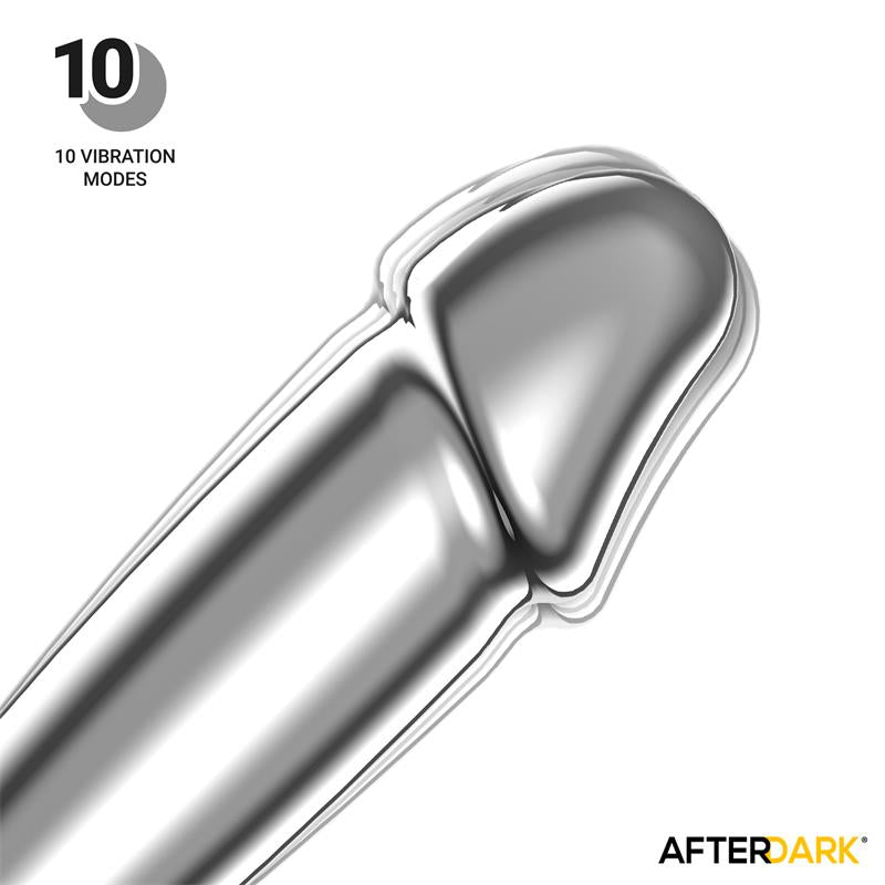 Sarmy Plug Anal Cromado Con Vibración Usb Magnético Talla M
