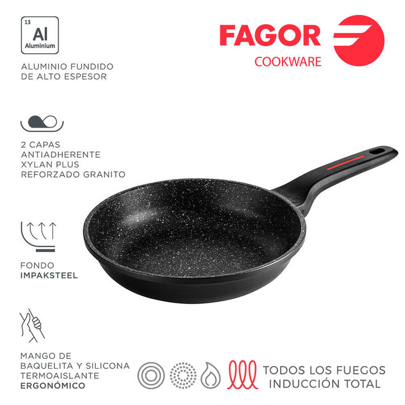 Sarten Alutherm Ø24cm Aluminio 3004 Fagor