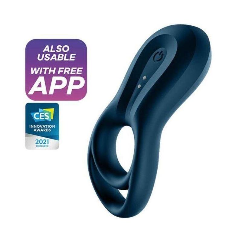 Satisfyer - Epic Duo Anillo Vibrador App Azul