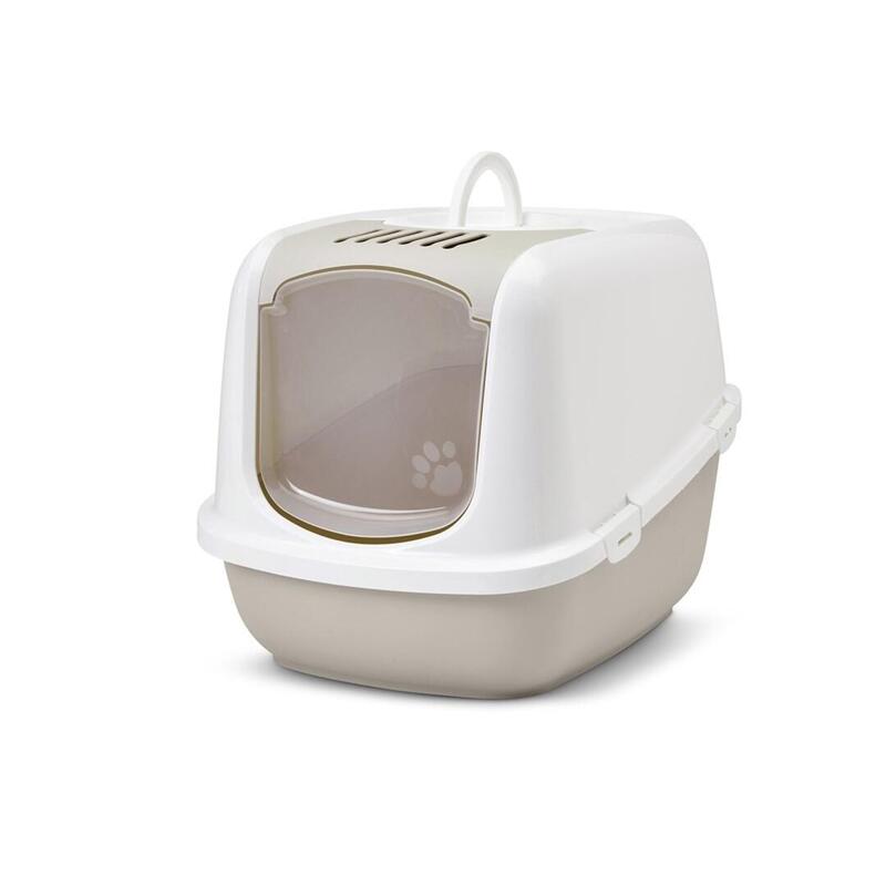 Savic Nestor Jumbo Blanco - Café Arenero Cubierto Para Gatos 66,5x48,5x46,5 Cm - 1 Ud.