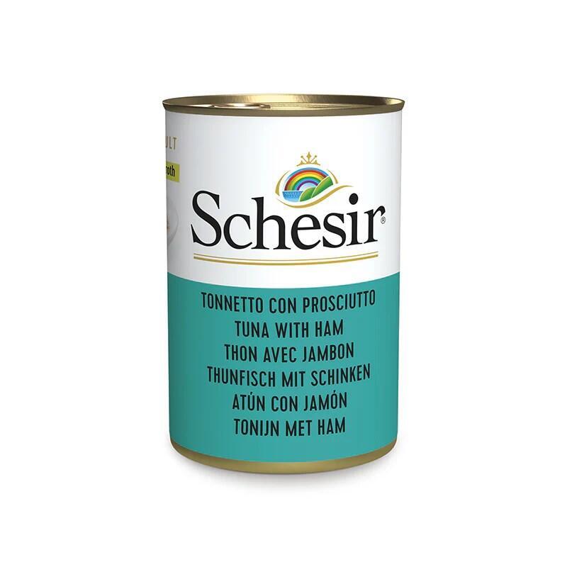 Schesir Tuna With Ham In Broth - Wet Cat Food - 140g