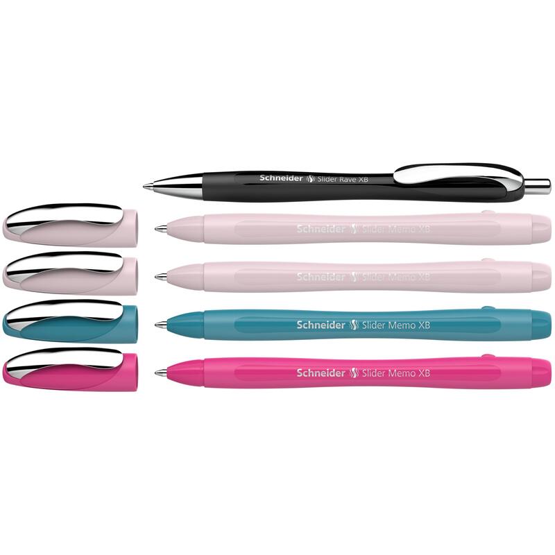 Schneider Bolígrafo Memo + 1x Rave Sortiert Etui 4x