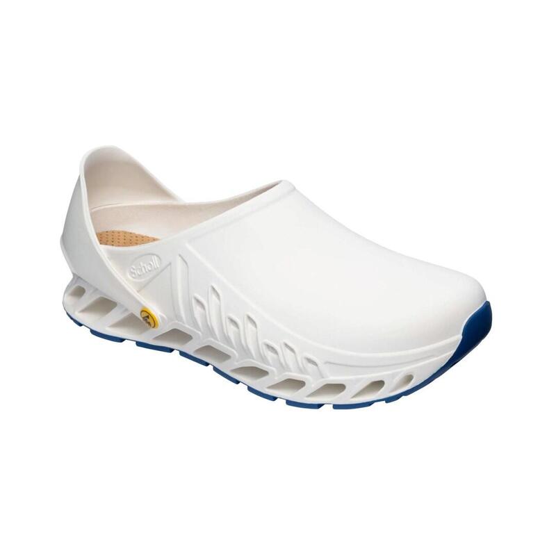 Scholl Evoflex - Zuecos Blancos Unisex, Talla 43