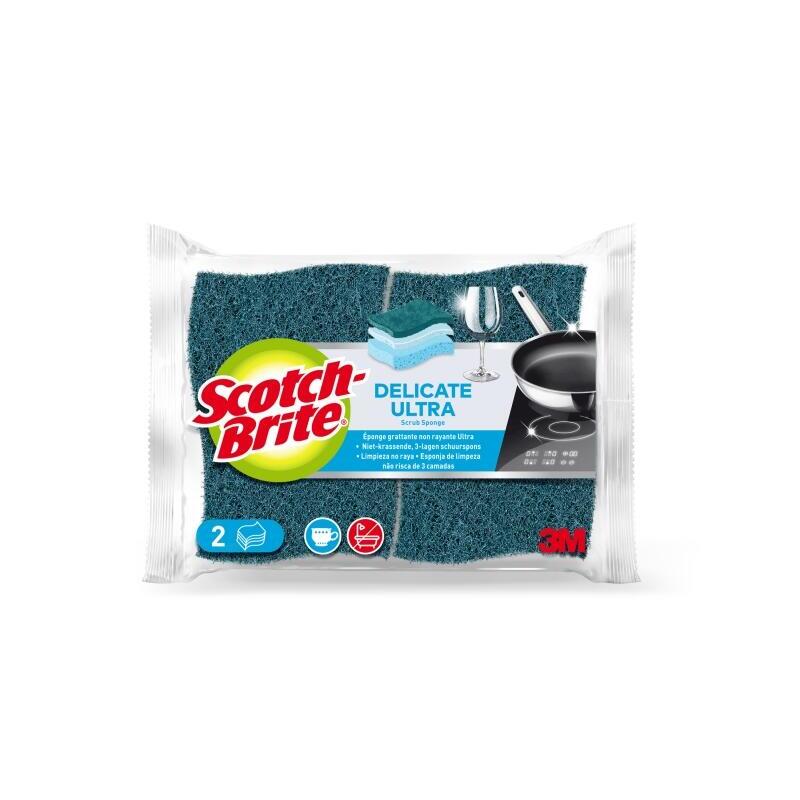 Scotch-Brite Pack De 2 Estropajos De Cocina - No Raya - Verde Oscuro