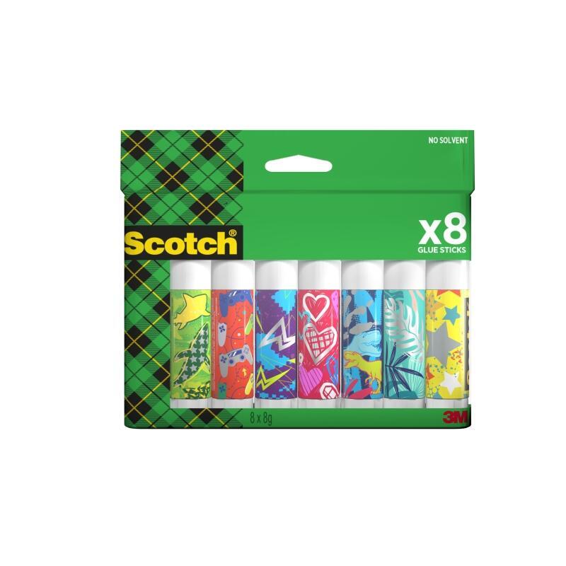 Scotch Pack De 8 Pegamentos En Barra Adhesivo Solido - 8gr Por Unidad - Transparente