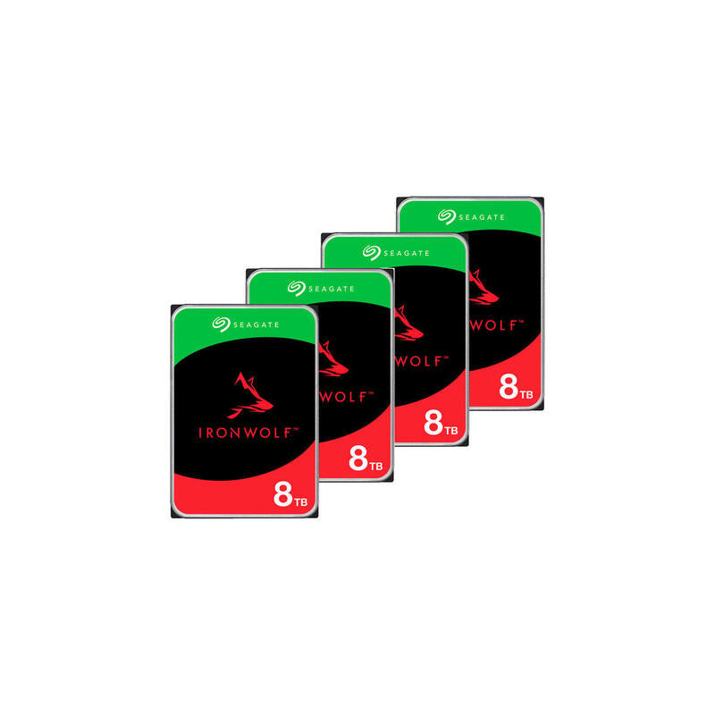 Seagate Ironwolf Nas 4 X 8 Tb Bundle (Sata 6 Gb/S, 3,5", 4er Bundle) 4x St8000vn002