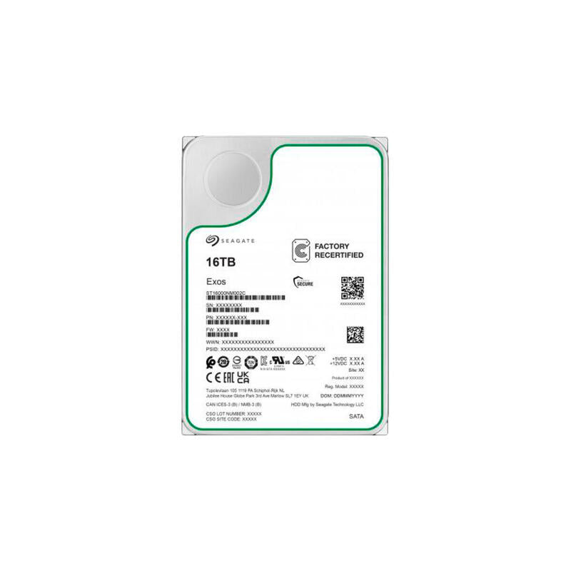 Seagate Exos 16 Tb Reacondicionado, Disco Duro Sata 6 Gb/S, 3,5" St16000nm002c