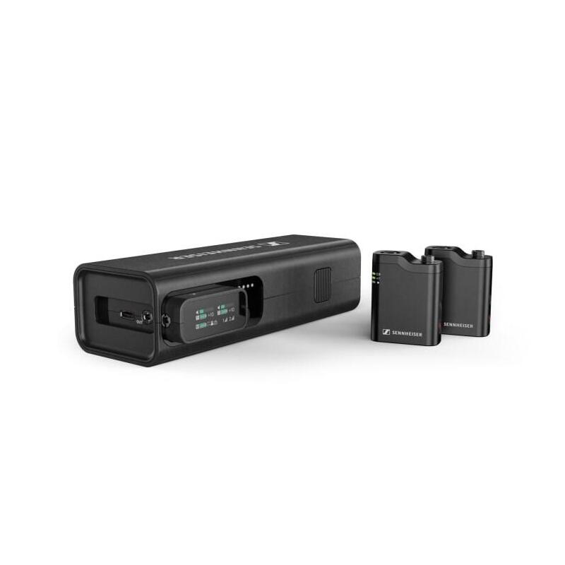 Sennheiser Profile Wireless 2-Channel Set - 2-Kanalowy Odbiornik 2,4 Ghz, 2 Mikrofony Na Klipsie, Akcesoria, Etui Ladujace, Pokrowiec