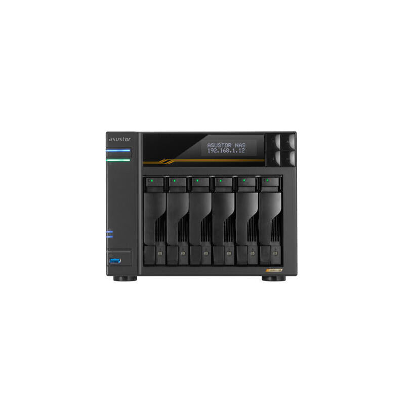Servidor Nas Asustor Lockerstor 4 As6806t 6 Bahias Amd Ryzen Quad Core 2.3ghz 16gb Usb4 Dual 10gbe