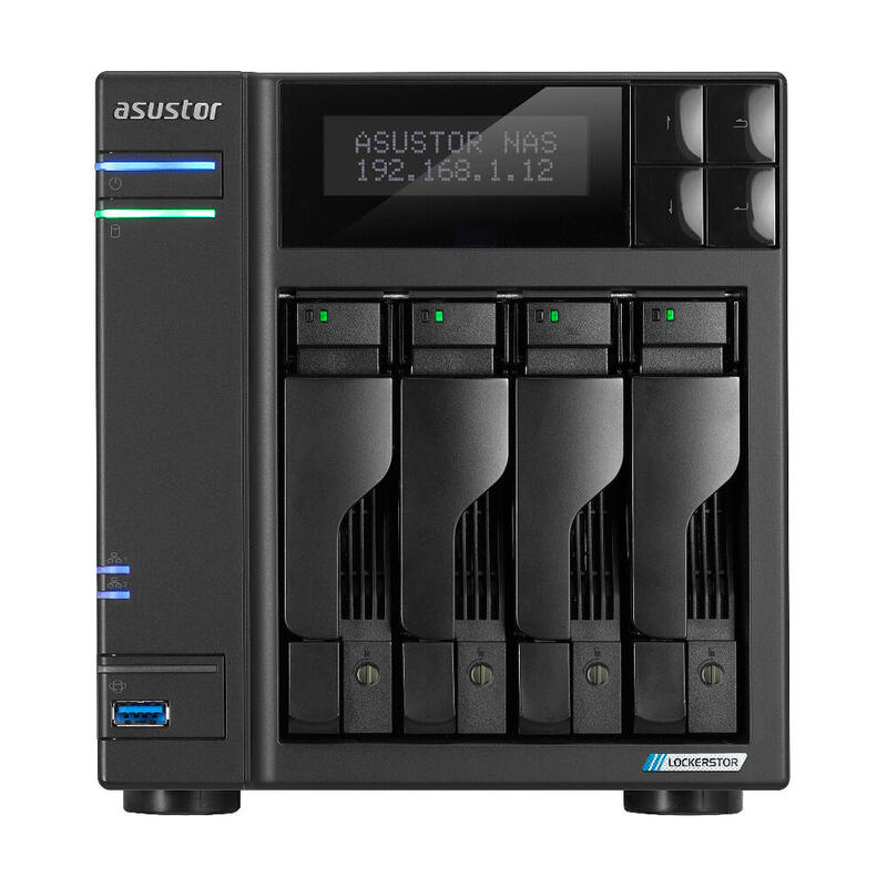 Servidor Nas Asustor Lockerstor As6704t 4 Bahias 3.5 4 X M.2 Nvme Celeron N5105 Quad Jasper Lake 2.0ghz 4gb 2x2.5gbe Pciex1 Hdmi Raid 0,1 Jbod S