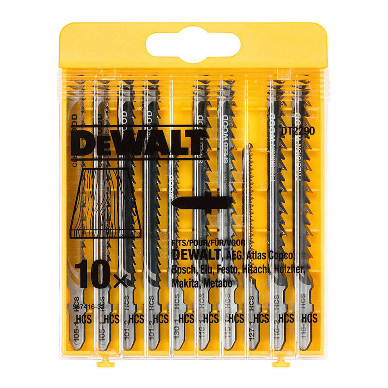 Set 10 Hojas Sierra Calar Madera Dt2290-Qz Dewalt