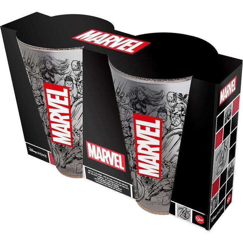 Set 2 Vasos Casual Marvel 490ml