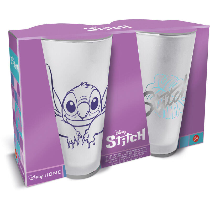 Set 2 Vasos Casual Stich Cristal 490ml