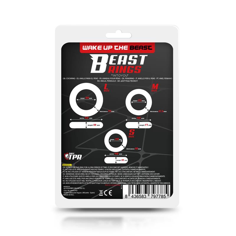 Set 3 Anillo Para El Pene Flexible Transparentes