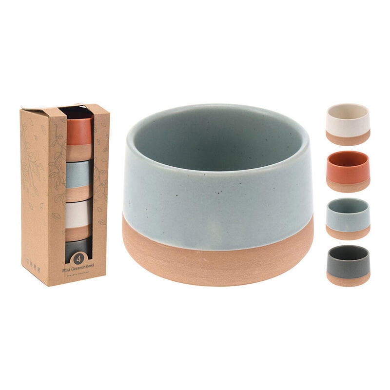 Set 4 Cuencos De Cerámica,Ø9x5,6cm, 210000960. Excellent Houseware