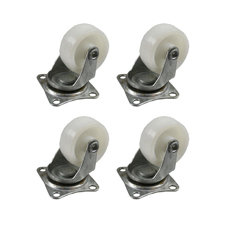 Set 4 Ruedas 50mm Blancas