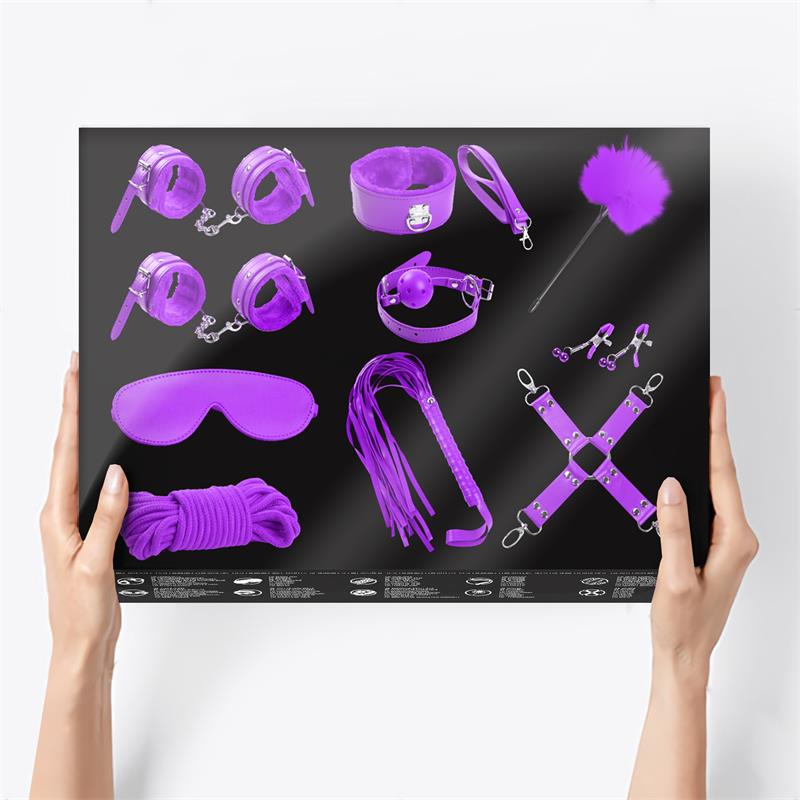 Set Bondage De 10 Piezas Púrpura