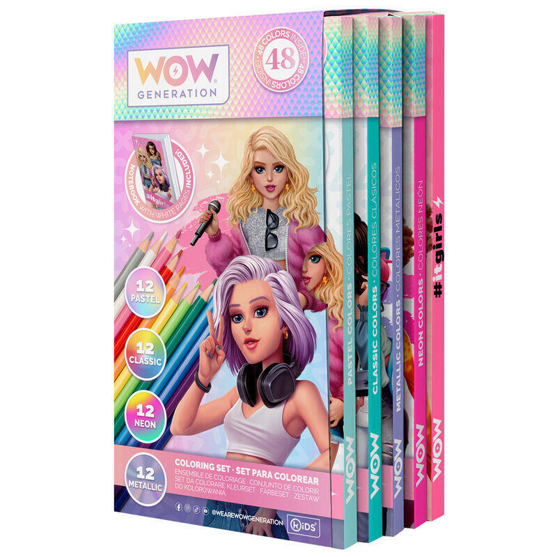 Set Colorear Con Libreta Wow Generation