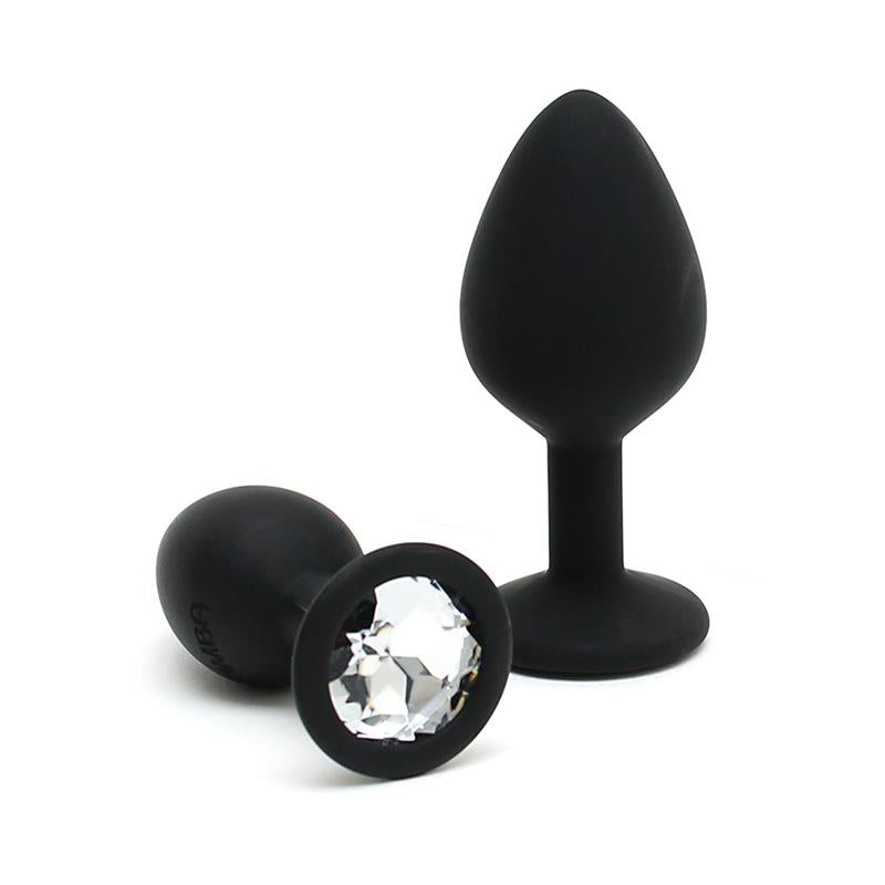 Set De 2 Plugs Con Joya Berlin Negro