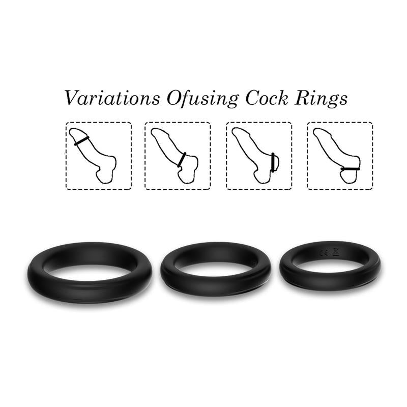 Set De 3 Anillos Para El Pene