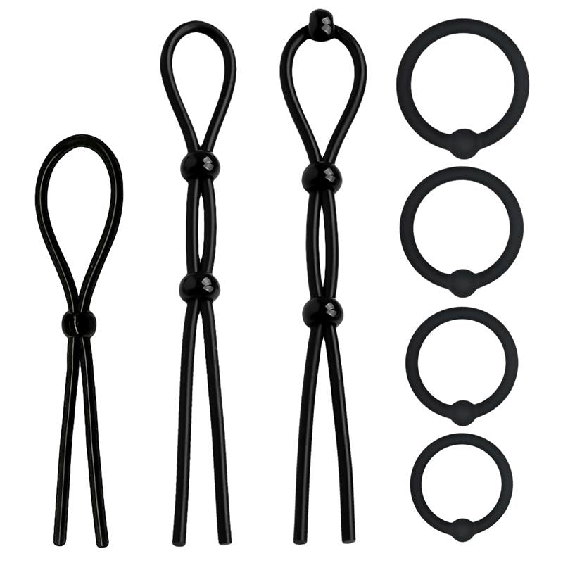 Anillos Set De 7 Para El Pene Silicona Sólida
