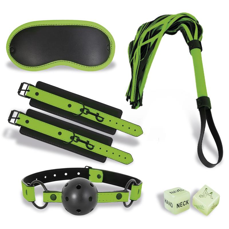 Set De Bondage Con 5 Piezas Que Brillan En La Oscuridad