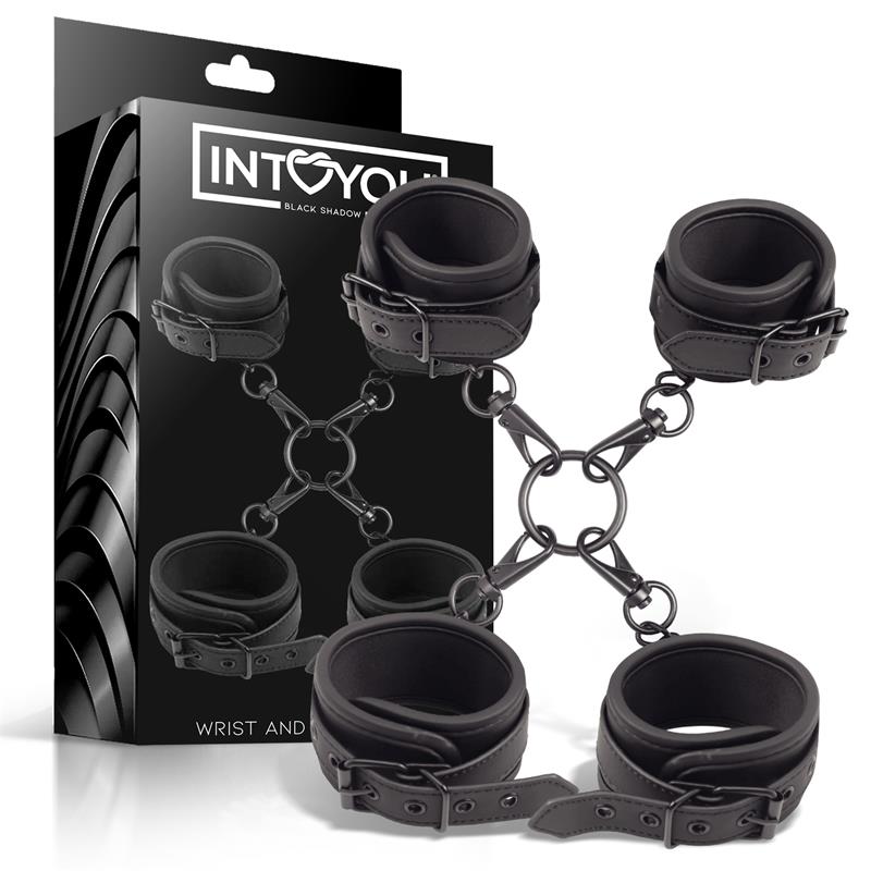 Set De Esposas Para Tobillos Y Muñecas Cuero Vegano