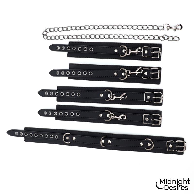 Set De Restricciones Con Collar Y Esposas