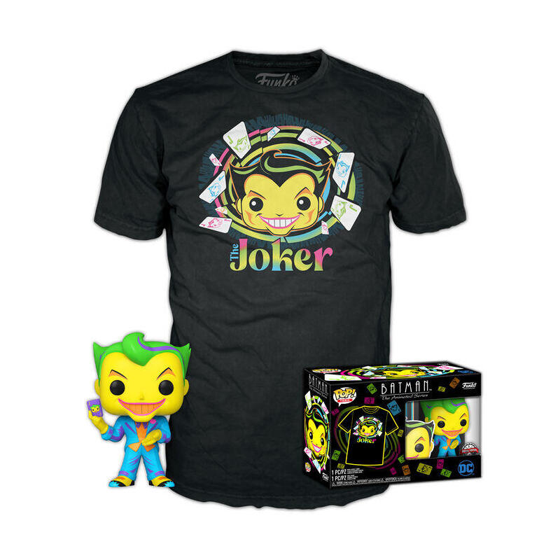 Set Figura Pop & Tee Dc Comics Batman Joker Exclusive Talla S