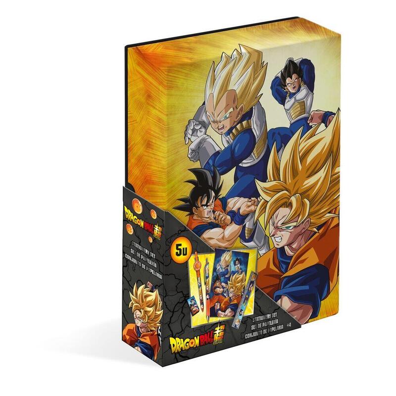 Set Papeleria En Caja Dragon Ball Super 5pzs