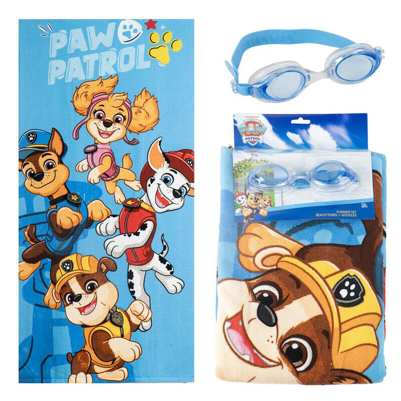 Set Toalla + Gafas Natacion Patrulla Canina Paw Patrol