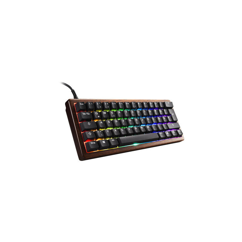 Sharkoon Skiller Sgk50 S4 Gen2 Wood Pbt, Teclado Gaming Madera/Negro, Distribución Us, Gateron G Pro 3.0 Amarillo 4044951042838