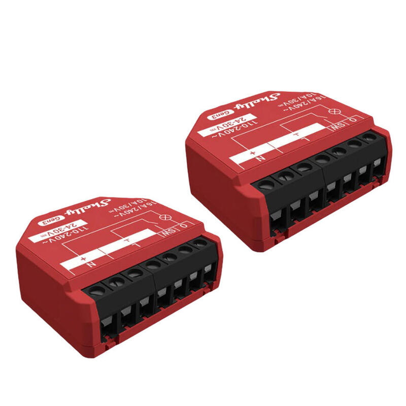 Shelly Relé "1pm Gen3 Pack De 2" Max 16a 1 Canal Wlan Bt