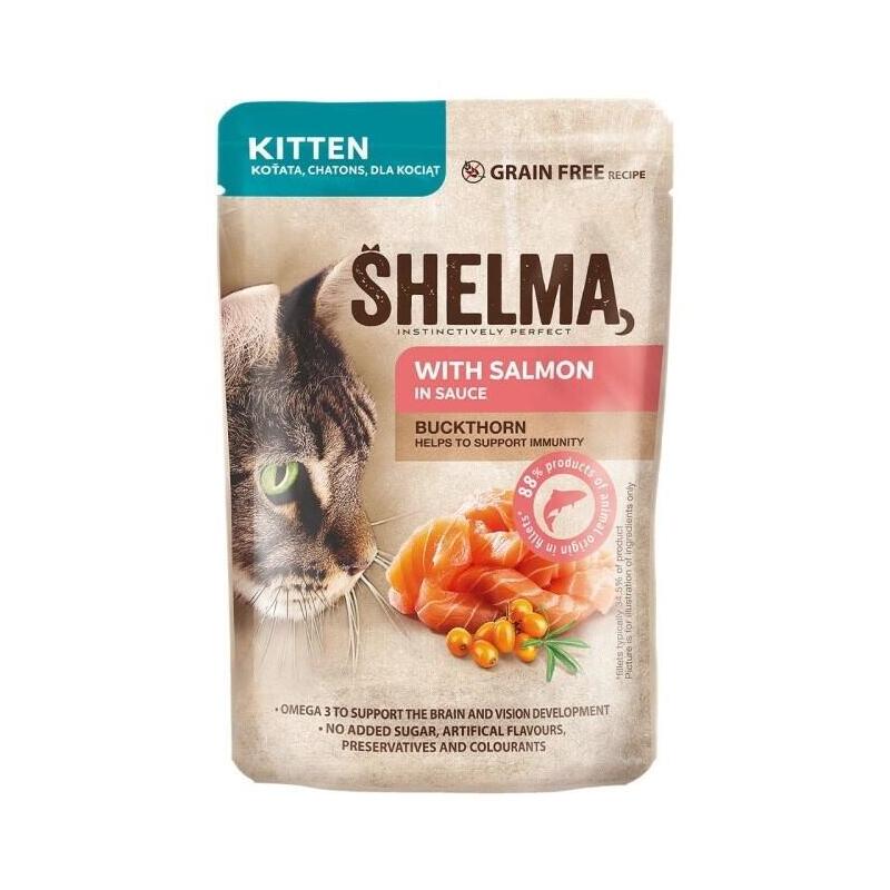 Shelma Kitten With Salmon In Sauce - Comida Húmeda Para Gatos - 85g