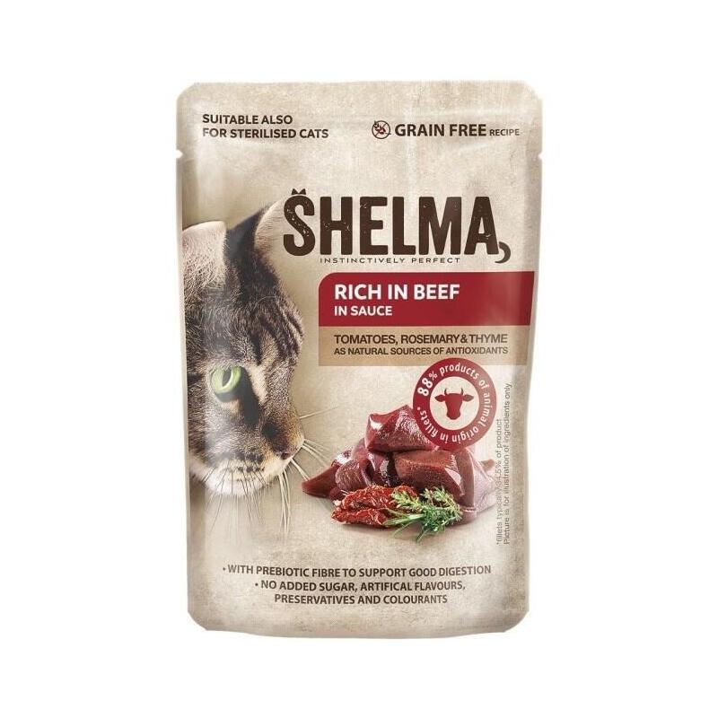 Shelma Rich In Beef In Sauce - Comida Húmeda Para Gatos - 85g