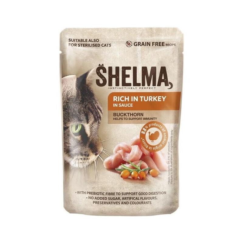 Shelma Rich In Turkey In Sauce - Comida Húmeda Para Gatos - 85g