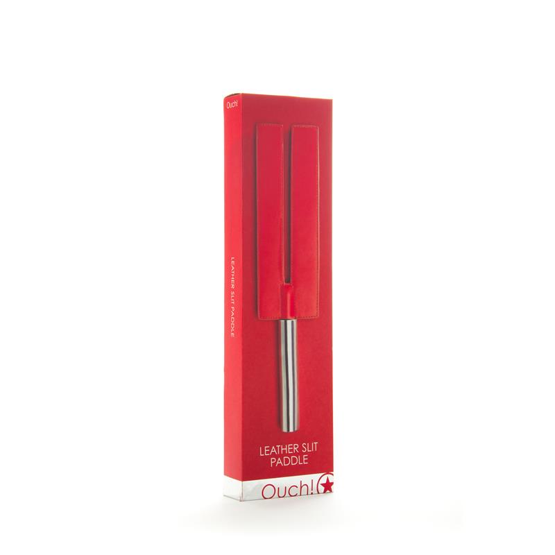 Shots Ouch! Whips And Paddles Leather Pala Abierta Rojo