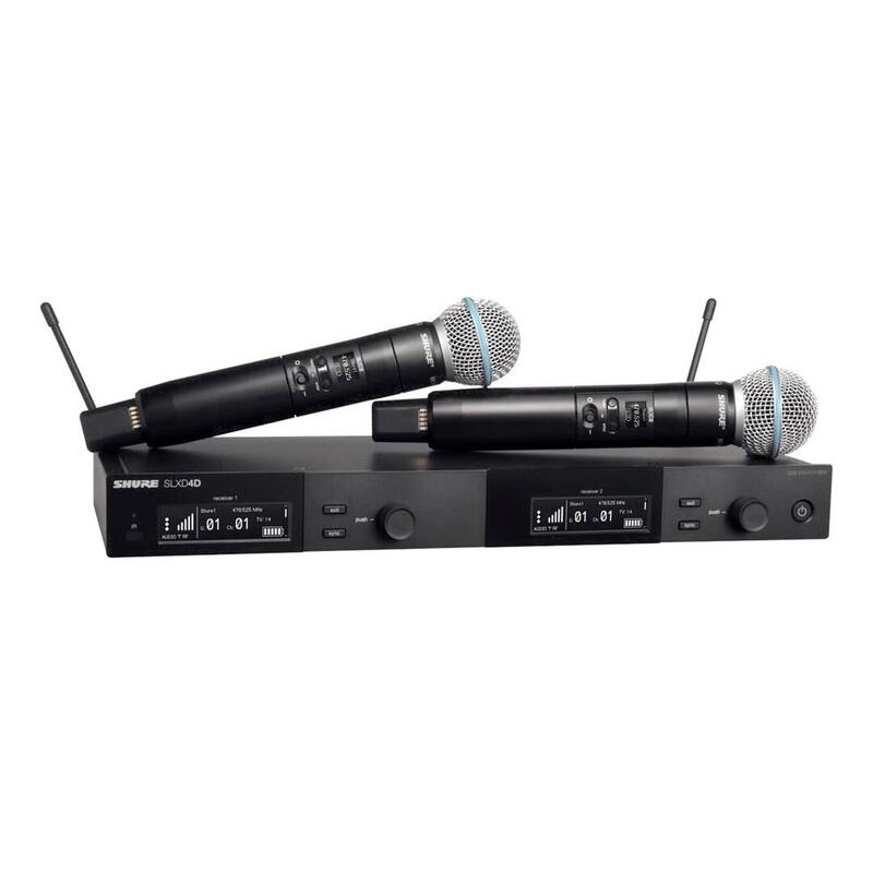 Shure Slxd24de/B58-G59 - Sistema Inalámbrico Digital Doble Con Dos Transmisores/Micrófonos De Mano.