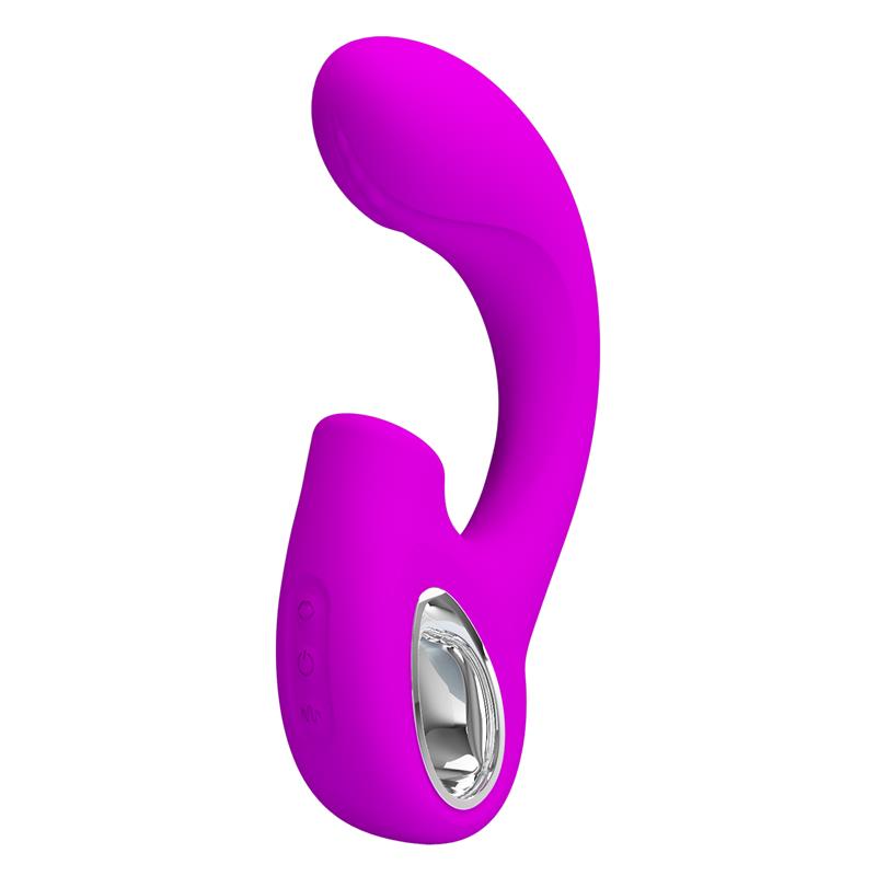 Pretty Love - Sibel Vibrador Punto G + Estimulador Clítoris 10 Vibraciones Morado
