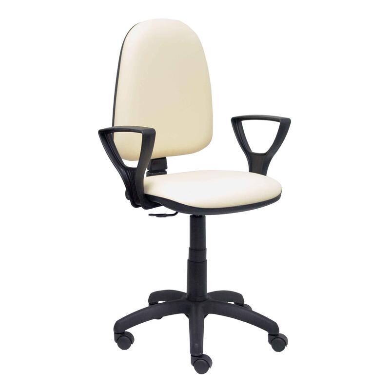 Silla Ayna Similpiel Crema Con Brazos