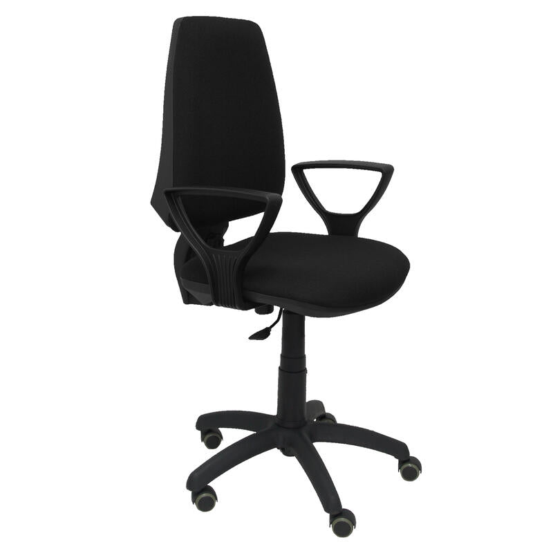Silla Elche Cp Bali Negro Brazos Fijos Ruedas De